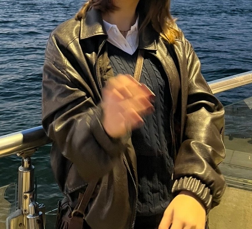 Bershka Kahverengi Suni Deri Ceket - Görsel 5