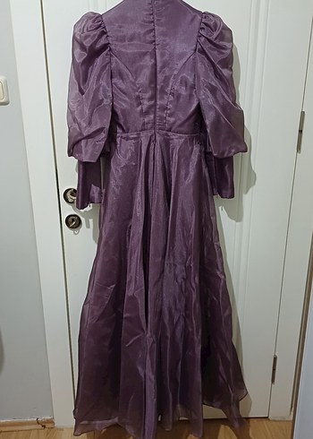 Uzun Mor Gotik Kadın Elbise - Görsel 2