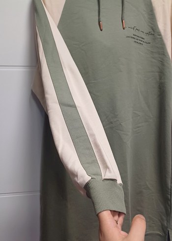 Kadın Kapüşonlu Uzun Kollu Salaş Sweatshirt - Görsel 2