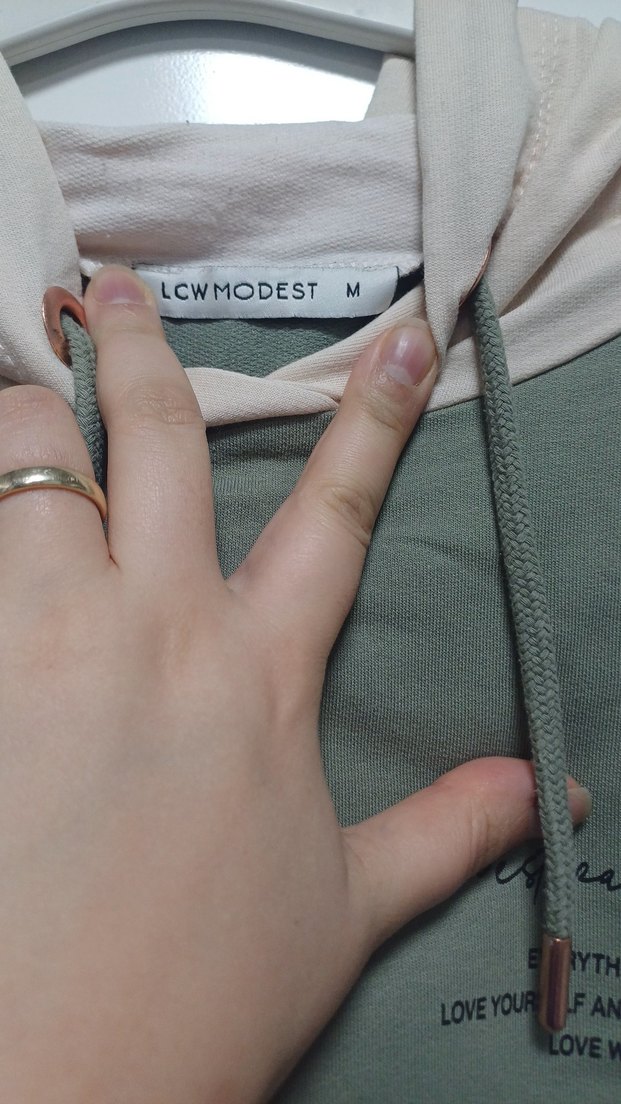 Kadın Kapüşonlu Uzun Kollu Salaş Sweatshirt - Görsel 4