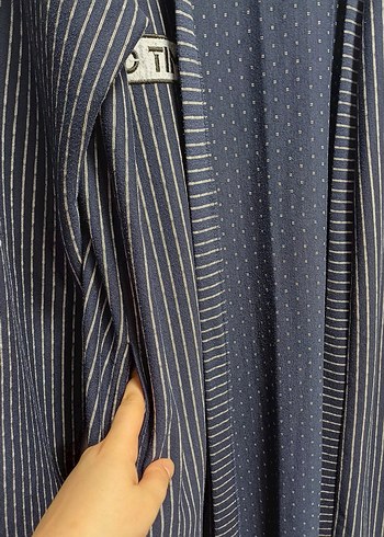 Uzun Kollu Nakışlı Kadın Penye Ceket - Görsel 7