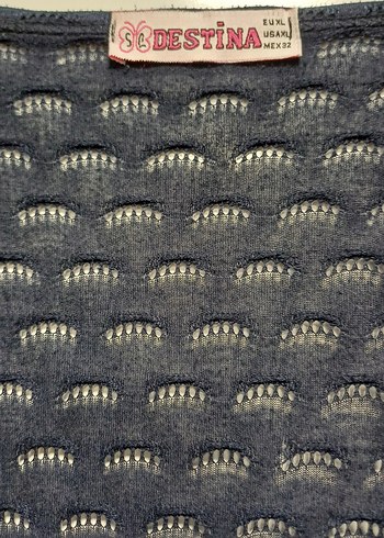 Lacivert fileli armalı kadın hırka - Görsel 3