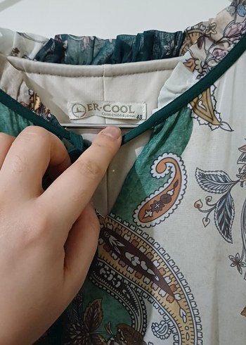 Bohem Çok Renkli Uzun Kollu Elbise - Görsel 4