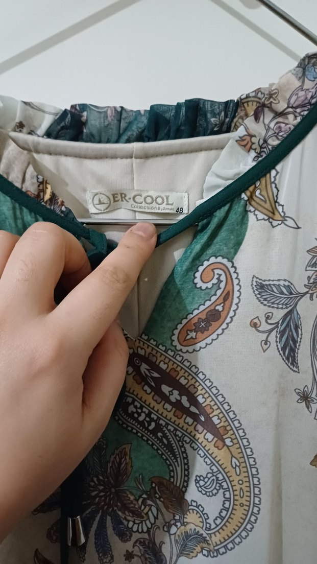 Bohem Çok Renkli Uzun Kollu Elbise - Görsel 4