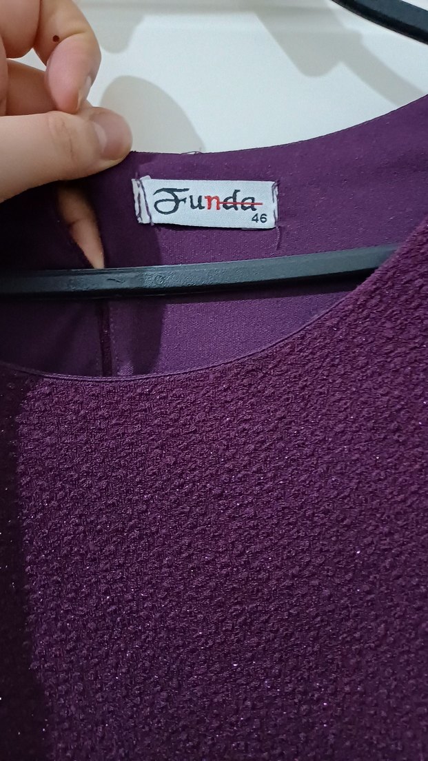 Uzun Mor Kadın Elbise - Görsel 3