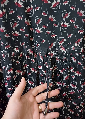 Uzun Kollu Piliseli Kadın Elbise - Görsel 4