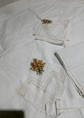 İşlemeli Beyaz mutfak seti - Görsel 3