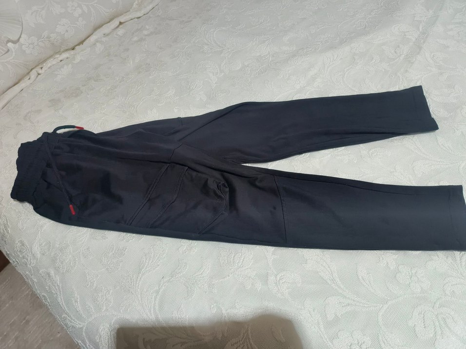 erkek Siyah Fermuarlı Rahat Kesim Eşofman - Görsel 2