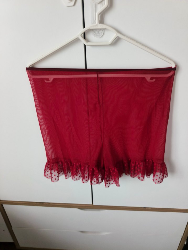 Bordo Transparan Uzun Kollu Bohem Kadın Sabahlık 3 parça - Görsel 2