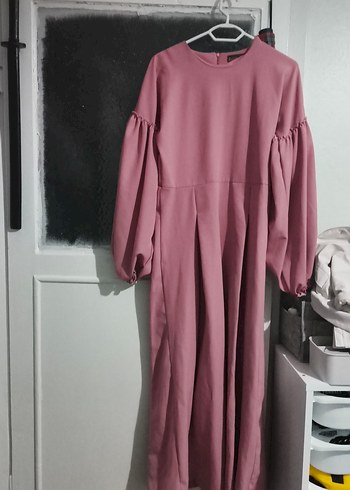 Pembe Uzun Kollu Salaş Uzun tulum - Görsel 2