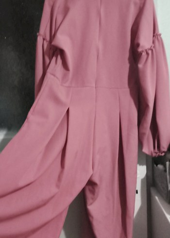 Pembe Uzun Kollu Salaş Uzun tulum - Görsel 4