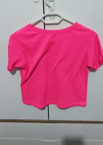 Kız Çocuk Pembe Baskılı Kısa Kollu Tişört - Görsel 2