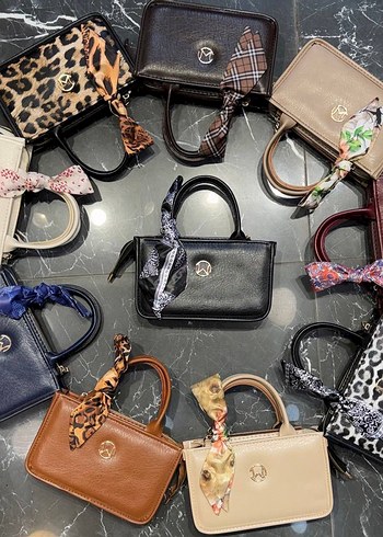 Kahverengi Leopar Desenli Deri Kadın Çanta - Görsel 2