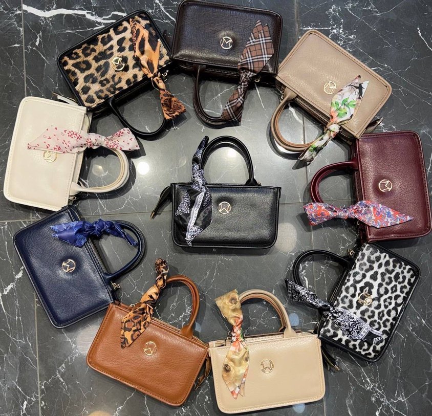 Kahverengi Leopar Desenli Deri Kadın Çanta - Görsel 2