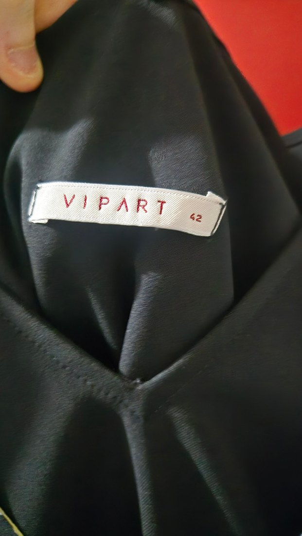 Kadın Siyah Abiye Çiçek Desenli Diz Boyu - Görsel 3