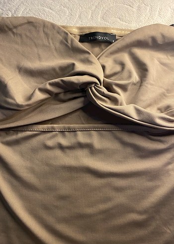 Trendyolmilla straplez esnek çıtçıtlı örme body - Görsel 4
