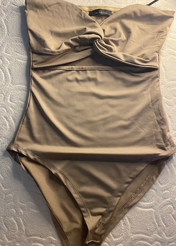 Trendyolmilla straplez esnek çıtçıtlı örme body - Görsel 3