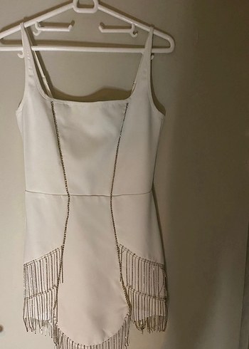 Zeynep tosun X trendyol beyaz mini elbise - Görsel 2