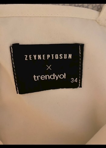 Zeynep tosun X trendyol beyaz mini elbise - Görsel 3