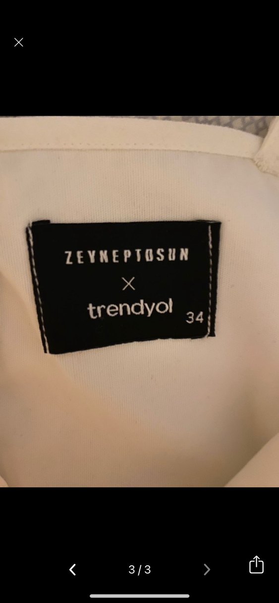 Zeynep tosun X trendyol beyaz mini elbise - Görsel 3