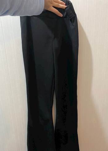 Siyah Kadın Dar Kesim Kumaş Pantolon - Görsel 2