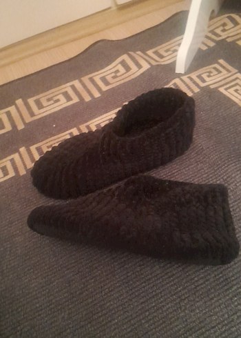 Erkek Siyah Örgü Ev Botu - Görsel 2