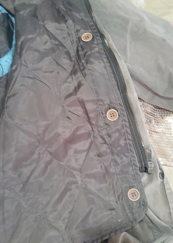 Haki Düğmeli Erkek Keten Ceket - Görsel 5