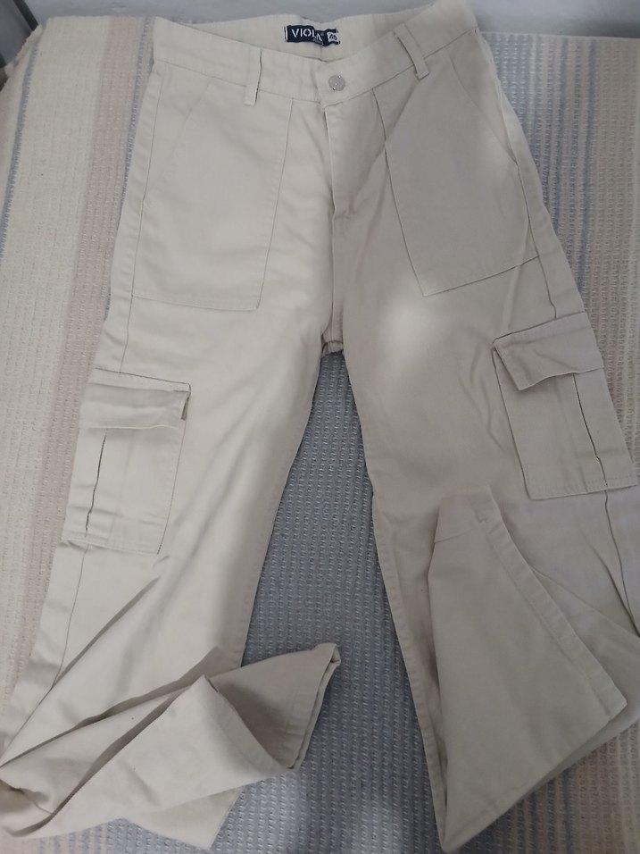 Bej Kadın Kargo Pantolon - Görsel 2