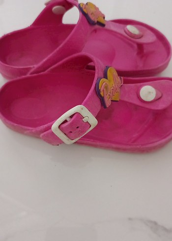 Pembe Barbie Tokalı Kız Terlikleri - Görsel 2