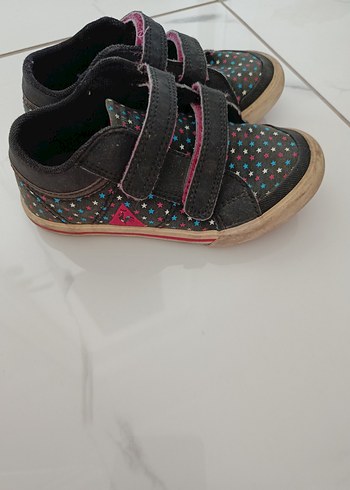 Kız Çocuk Siyah Yıldızlı Cırt Cırtlı Spor Ayakkabı - Görsel 2