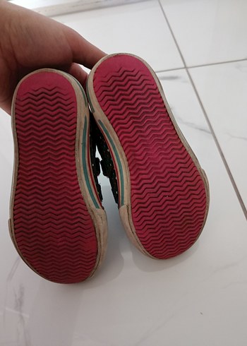 Kız Çocuk Siyah Yıldızlı Cırt Cırtlı Spor Ayakkabı - Görsel 5