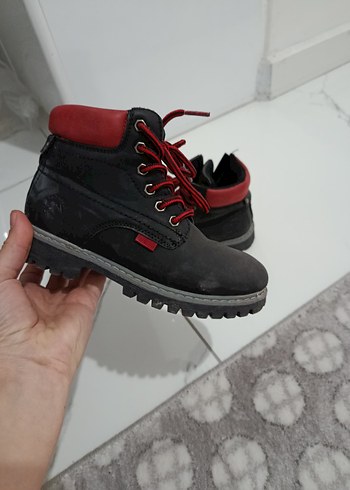 Kırmızı Siyah Bağcıklı Erkek Çocuk Bot - Görsel 6