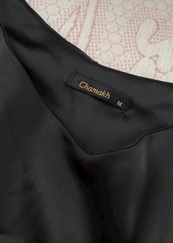 Siyah Kadın saten Askılı Bluz - Görsel 2