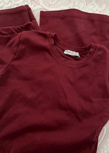 Bordo  İnce Kadın Eşofman Takımı - Görsel 2