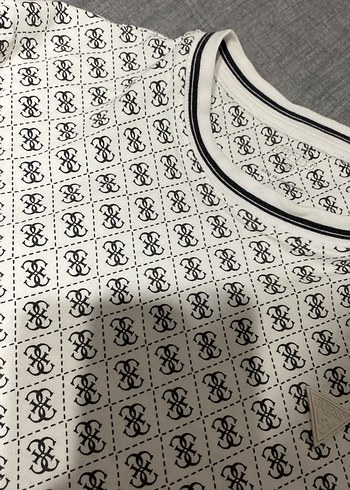 Baskılı Beyaz Gri tişört - Görsel 3