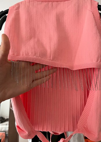 Kadın sırt dekolteli crop - Görsel 3