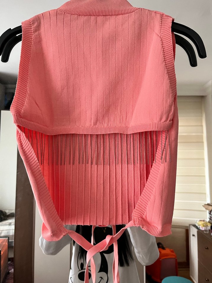 Kadın sırt dekolteli crop - Görsel 2