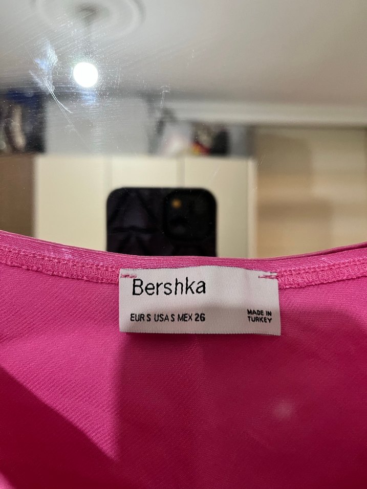 Pembe Drapeli İpek Görünümlü Büstiyer - Görsel 2