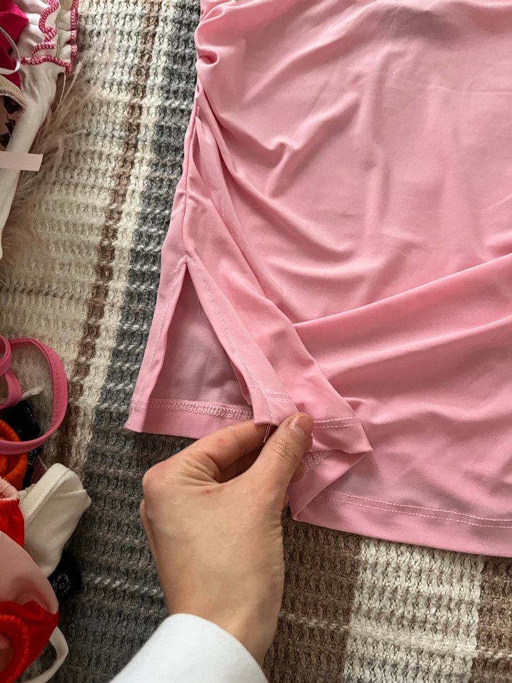 Kadın Pembe Straplez Bluz - Görsel 2