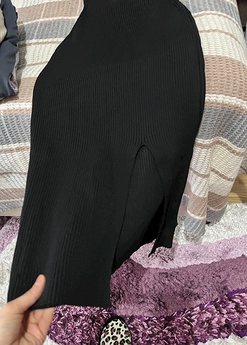 Siyah Kısa Kollu Triko Takım - Görsel 2