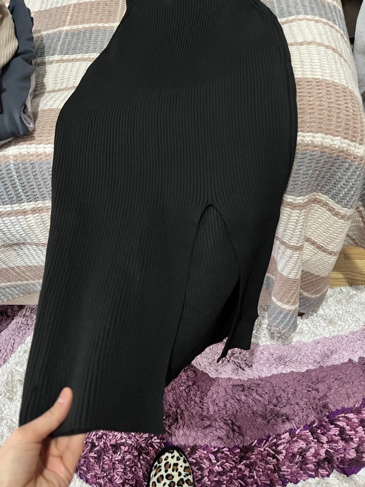 Siyah Kısa Kollu Triko Takım - Görsel 2