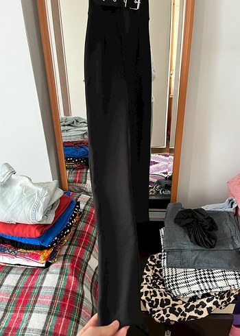 Kadın Siyah Uzun Halter Yaka Goth Tulum - Görsel 2