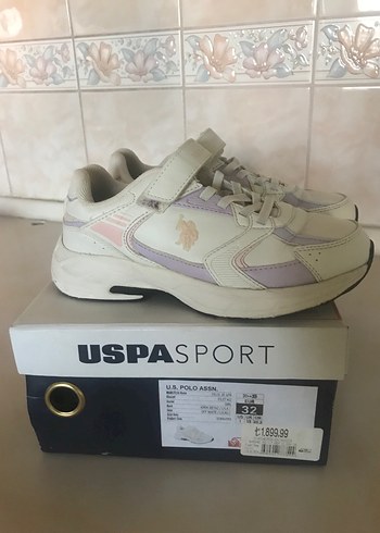 Kız Çocuk Beyaz Cırtlı Spor Ayakkabı - Görsel 3