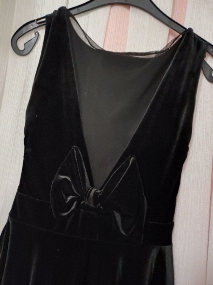 Siyah Midi Kadın Gotik Elbise - Görsel 2