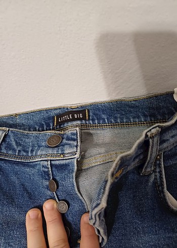 Gri Tonlu Mavi Kadın Denim Pantolon - Görsel 2