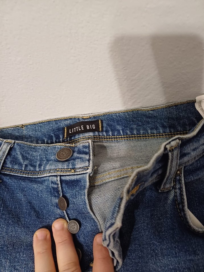 Gri Tonlu Mavi Kadın Denim Pantolon - Görsel 2