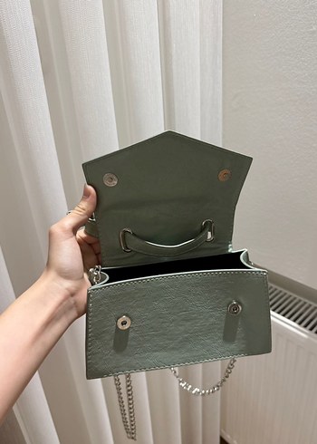 Yeşil Pastel Deri Kadın Çantası - Görsel 4