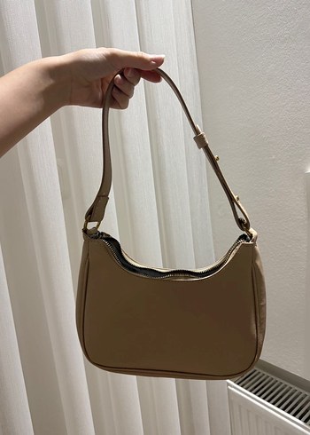 Nude baguette çanta - Görsel 2