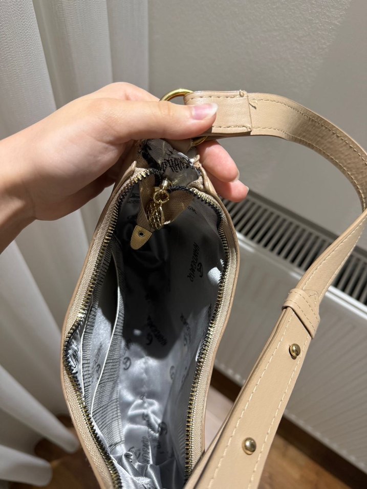 Nude baguette çanta - Görsel 3