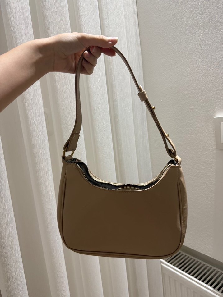 Nude baguette çanta - Görsel 2